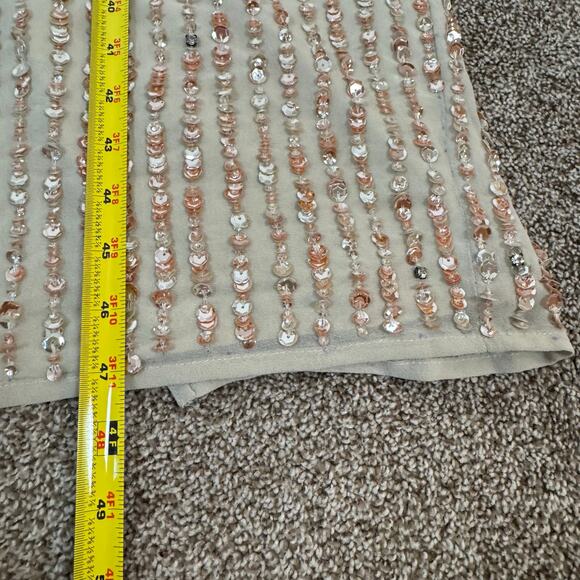 Mac Duggal NWT Size 6 Nude High Neck Embellished Belt Dress Wedding 10509 $298 - Picture 14 of 16